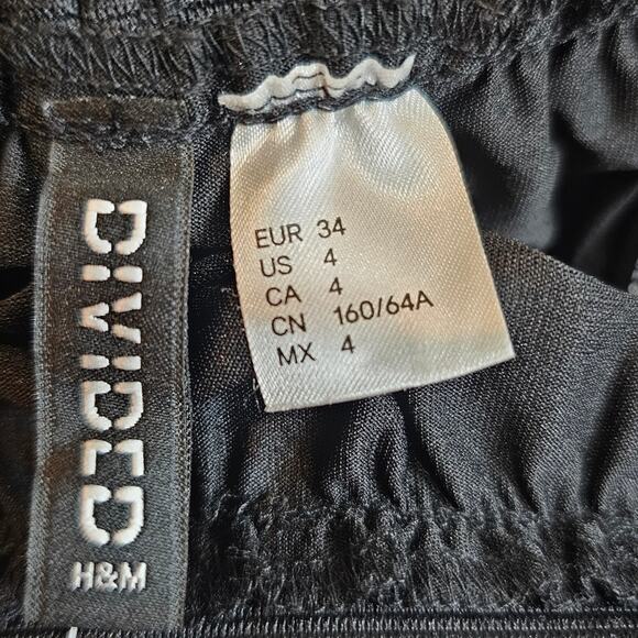 H&M Divided High Waisted Skirt w/ Sheer Detail Size US 4 NEW - Picture 4 of 11